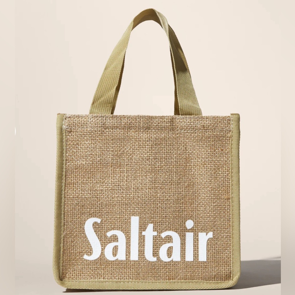 Saltair Burlap Gift Totebag- New with Tags